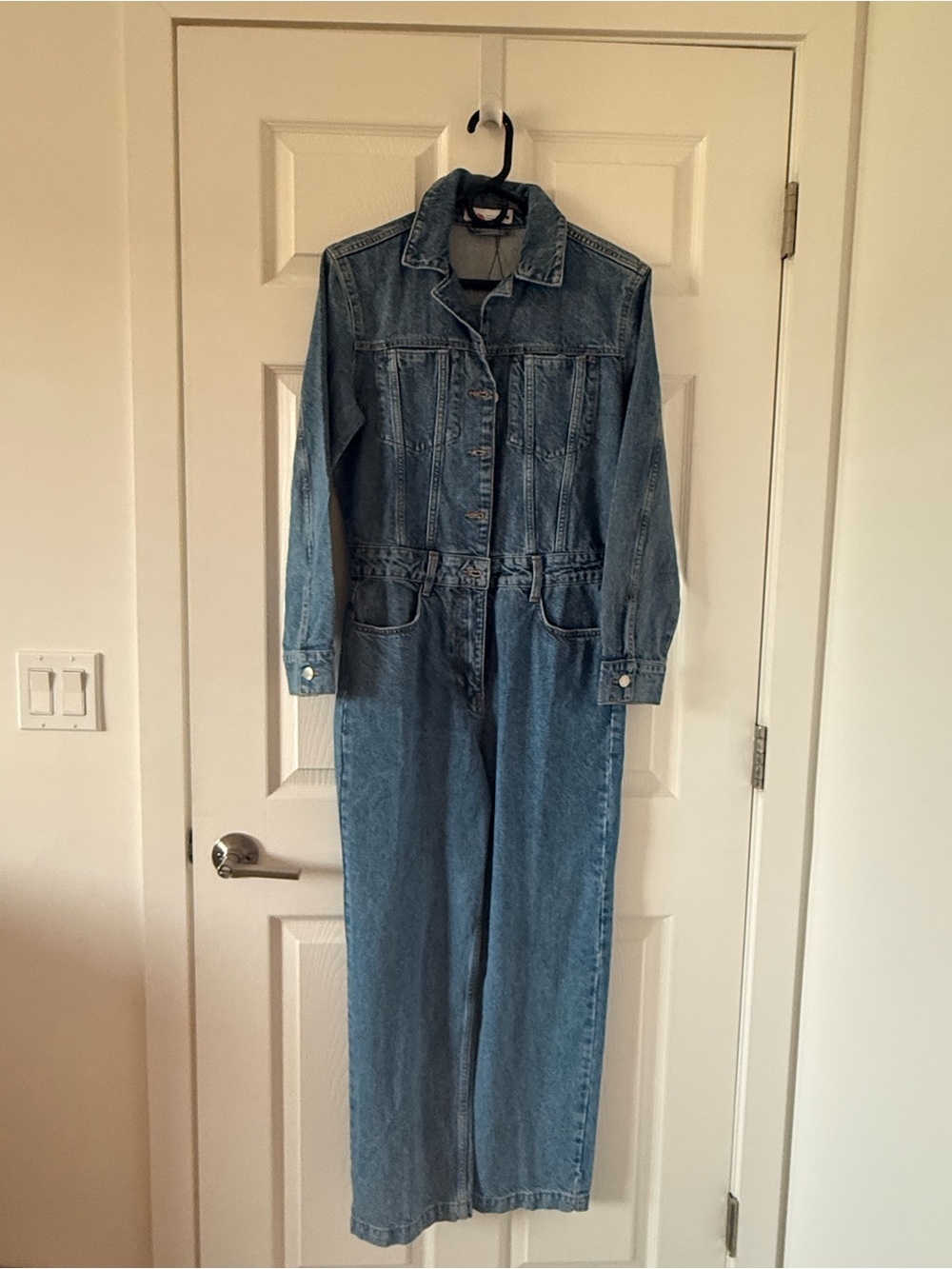ZARA- Denim Jumpsuit Jeans - Blue Women's One-Piece